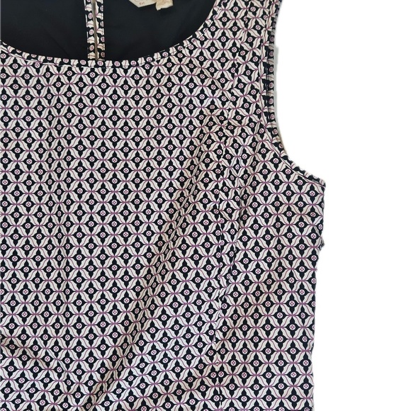 Brooks Brothers Dress Womens 2 Navy Blue Geometric Print Fit Flare Office Casual - Picture 6 of 11